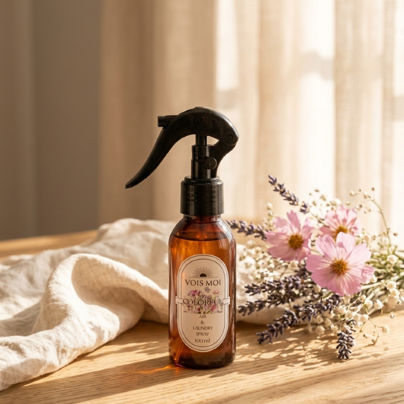 Colorful oda ve çamaşır spreyi 100 ml - kır çiçekleri ve keten kumaşla